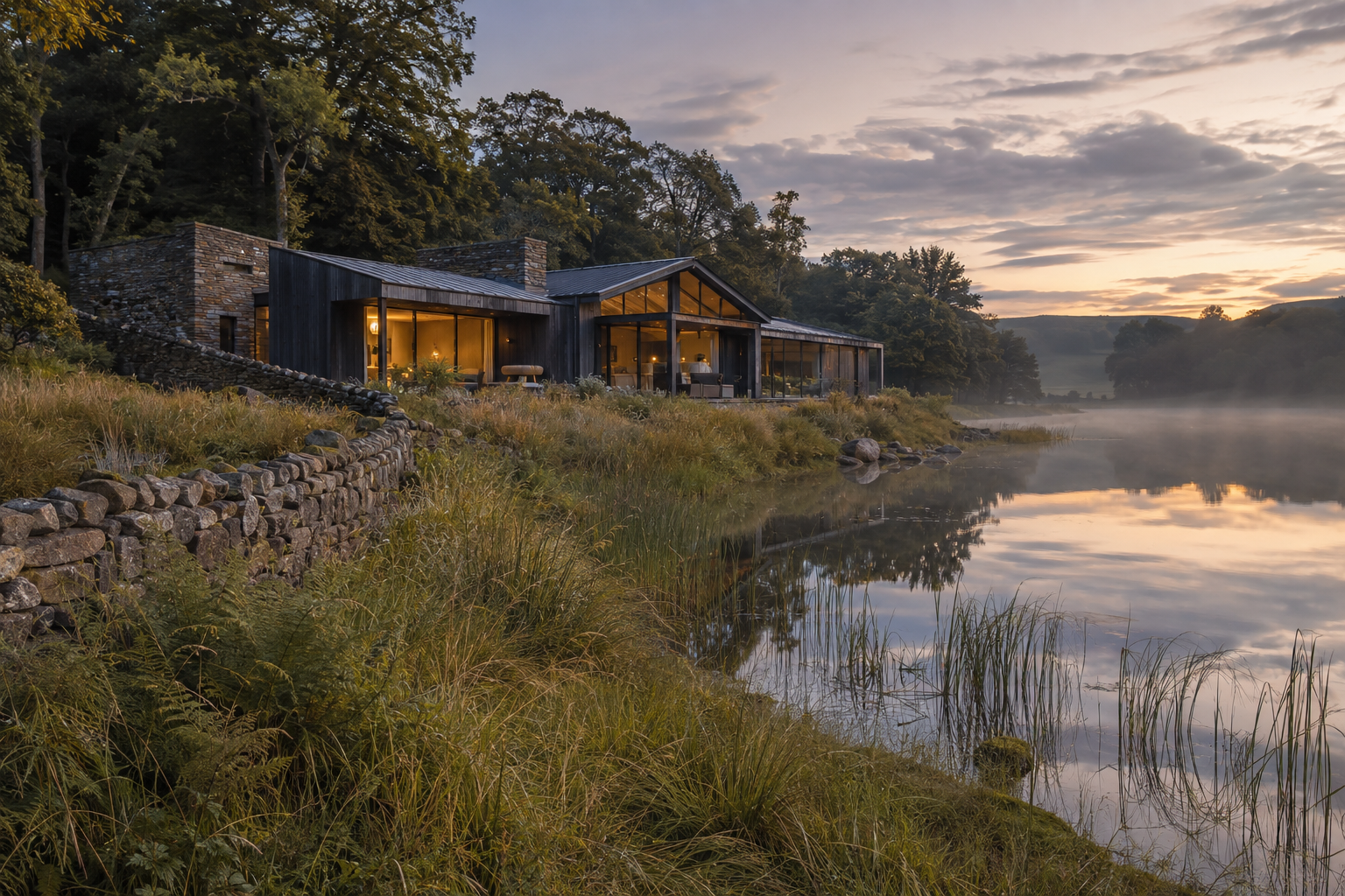Willow Mere lakeside retreat website concept